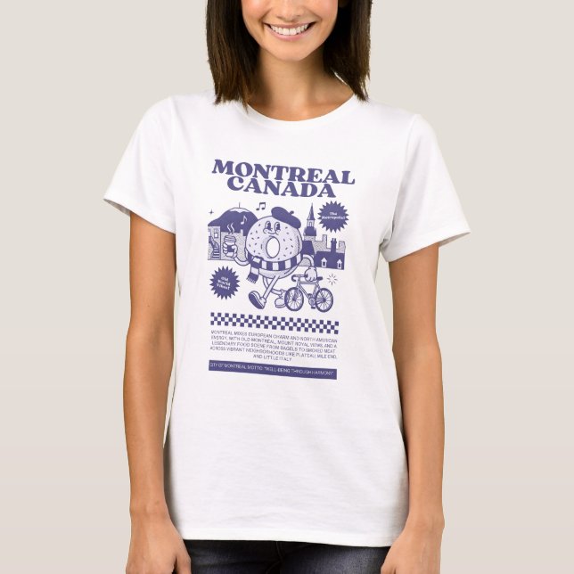 Camiseta Montreal Canadá Bolsa Retro Horizonte  (Frente)