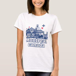 Camiseta Montreal Quebec Canadá Cute Minimalista Horizonte