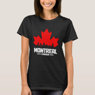 Camiseta Montreal Quebec Canadá Folha de Bordo Bandeira Can
