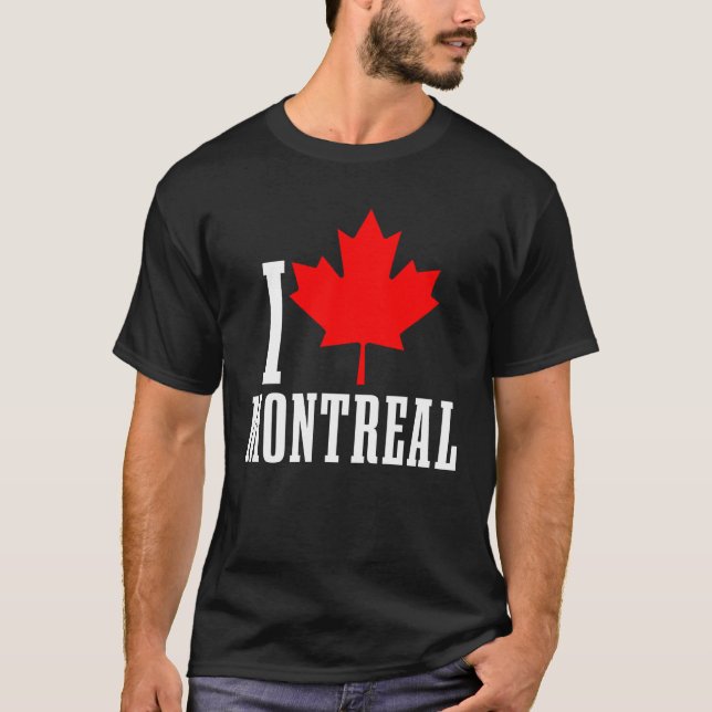 Camiseta Montreal Quebec Canadá Mapeando Folha Folha de Pav (Frente)