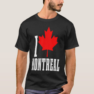Camiseta Montreal Quebec Canadá Mapeando Folha Folha de Pav