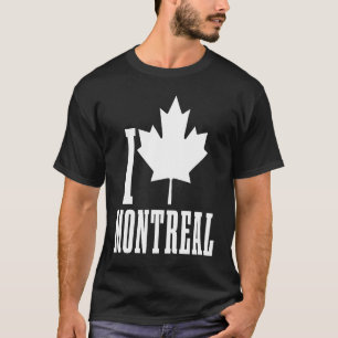Camiseta Montreal Quebec Canada Mapeando Folha Vermelha Can