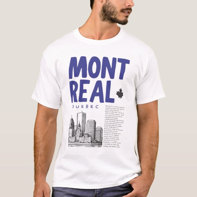 Camiseta Montreal Quebec Canada skyline  (Frente)