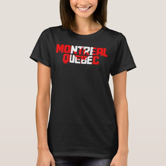 Camiseta Montreal Quebec Canada Vintage Prioridade canadens (Frente)