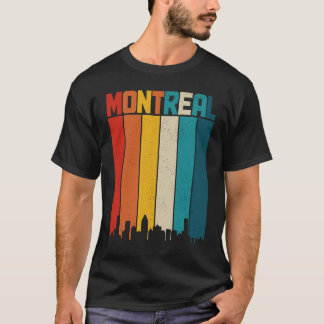 Camiseta Montreal Quebec Skyline Vintage Retro Canada Canad