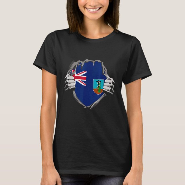 Camiseta Montserrat Flag (Frente)