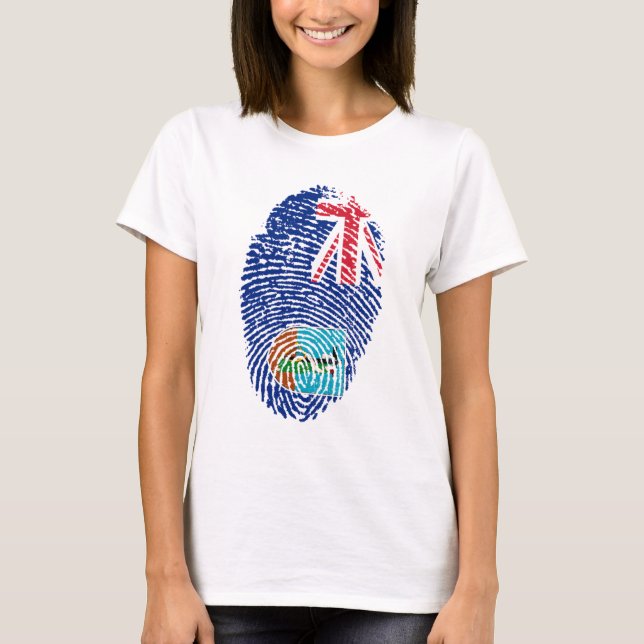 Camiseta Montserrat Flag Fingerprint (Frente)