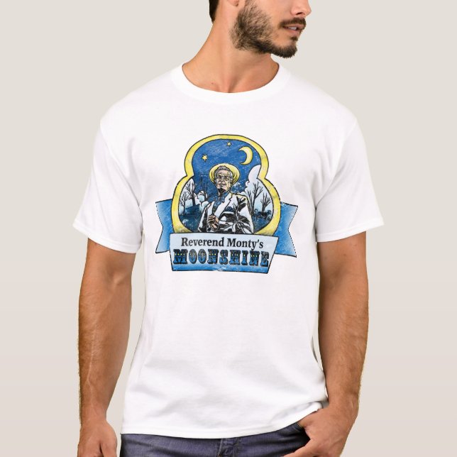 Camiseta Monty reverendo Moonshine o t-shirt (Frente)