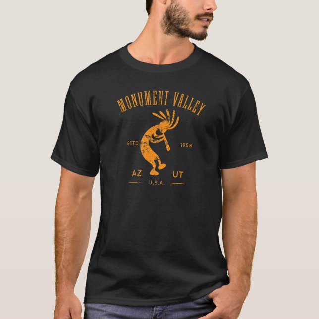 Camiseta Monument Valley Arizona Utah Dancing Kokopelli Dis (Frente)