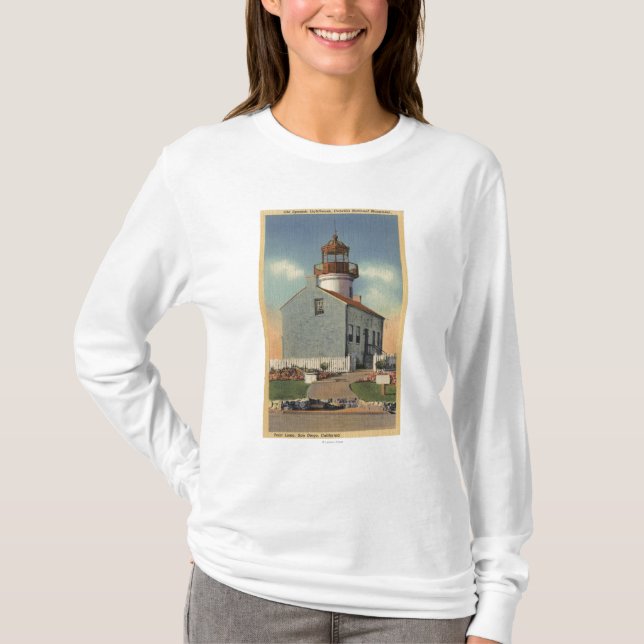 Camiseta Monumento nacional de Cabrillo, farol do Point (Frente)