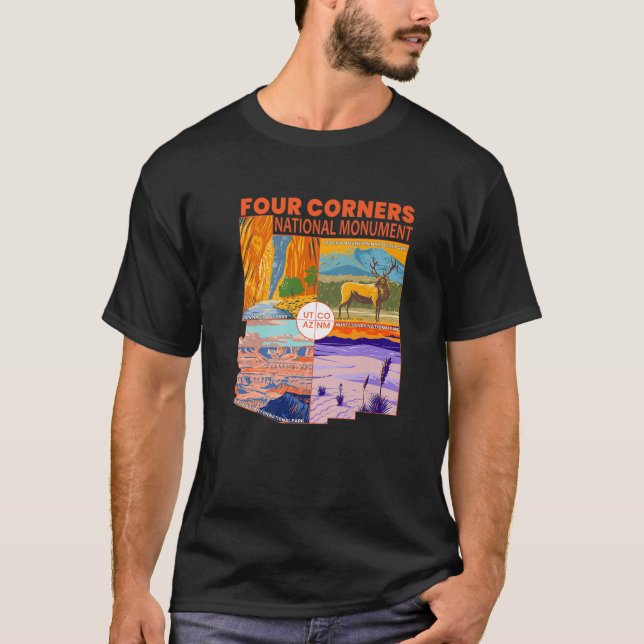 Camiseta Monumento Nacional de Quatro Cantos com Parques Na (Frente)