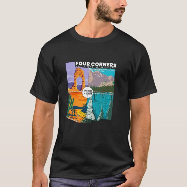 Camiseta Monumento Nacional de Quatro Cantos com Parques Na (Frente)