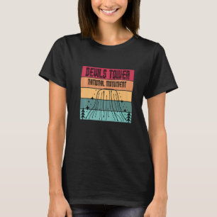 Camiseta Monumento Nacional Devils Tower em Wyoming Trilha 