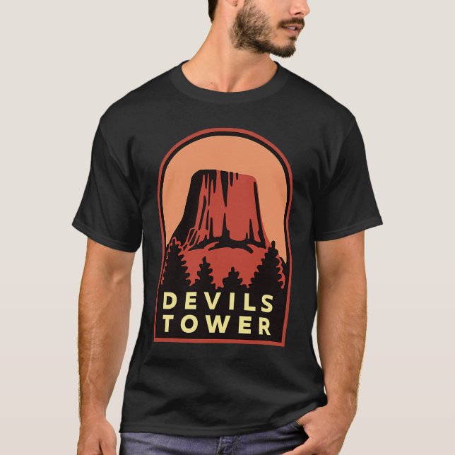 Camiseta Monumento Nacional Devils Tower WY (Frente)