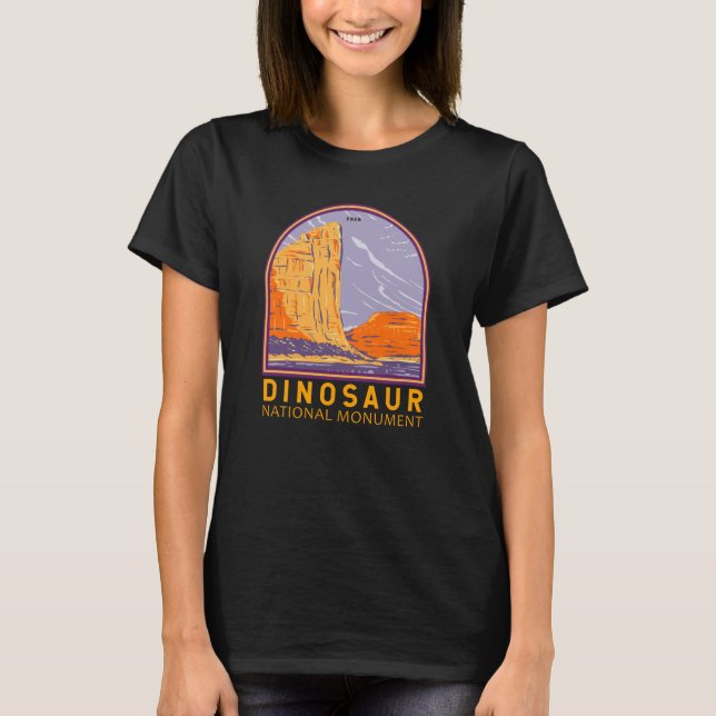 Camiseta Monumento Nacional do Dinossauro Vintage T-Shirt (Frente)