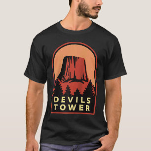 Camiseta Monumento Nacional Raglan Baseball em Devils Tower
