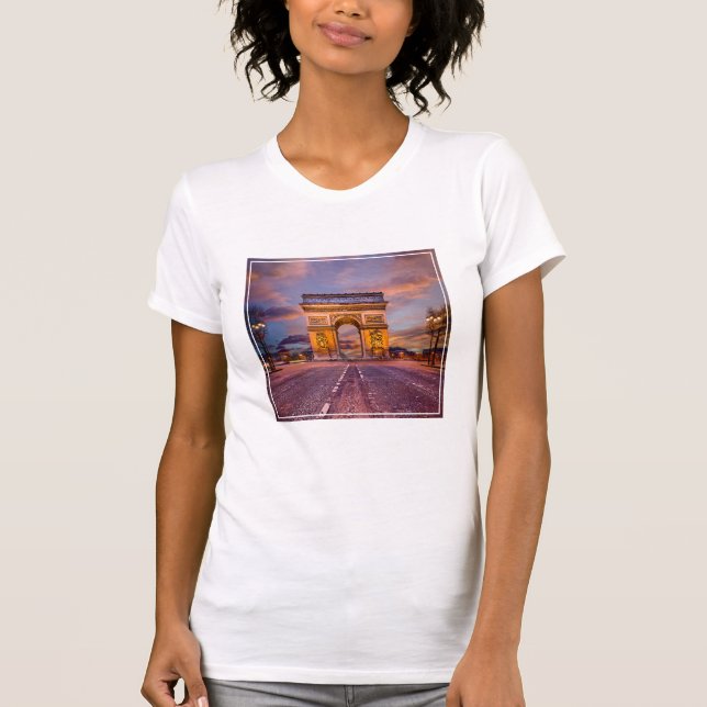 Camiseta Monumentos | Arc de Triomphe, Paris, França (Frente)