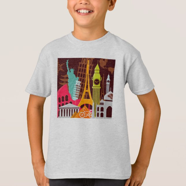 Camiseta Monumentos internacionais (Frente)