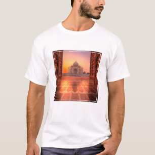 Camiseta Monumentos Taj Mahal, Índia à Sunset