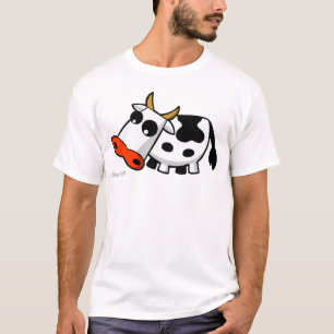 Camiseta MOO a vaca preto e branco