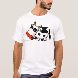 Camiseta MOO a vaca preto e branco