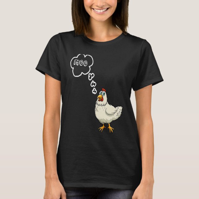 Camiseta MOO  CowChicken Family  Farm Animal Apparel (Frente)