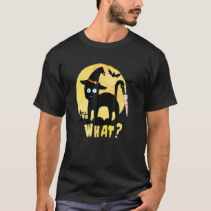 Camiseta Moo de Cheio de Chapéu Negro Assustador, Faca de H