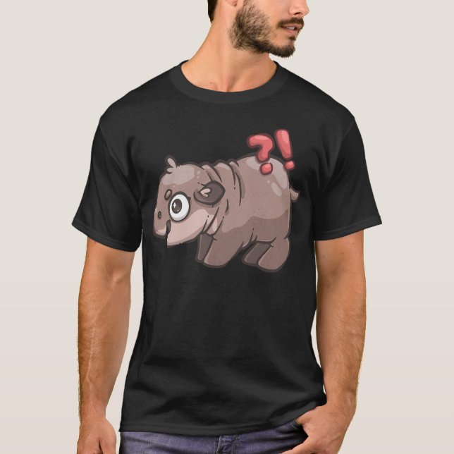 Camiseta Moo Deng Baby Angry Hippo (Frente)