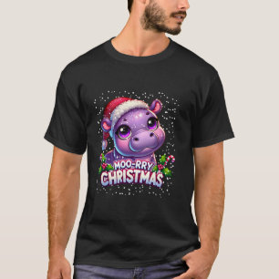 Camiseta Moo Deng Papais noeis de Natal Engraçados Um Bebê