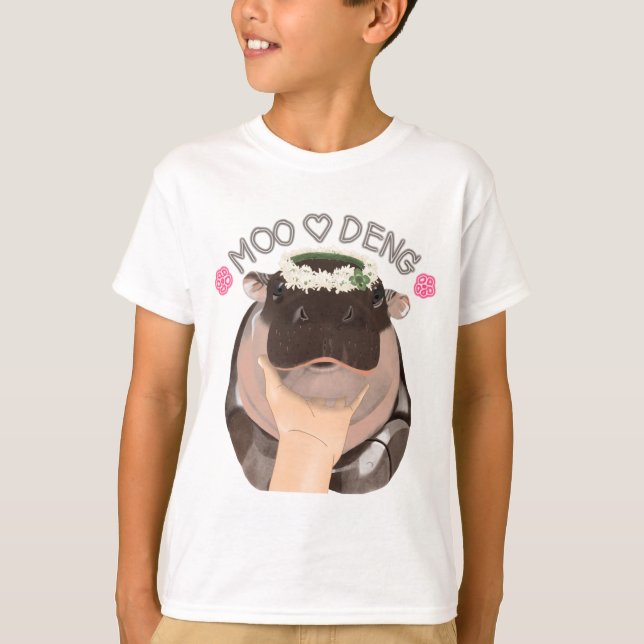 Camiseta Moo Deng, um hipopótamo da Tailândia (Frente)