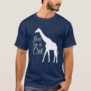 Camiseta MOO eu sou um t-shirt animal gráfico engraçado d