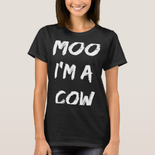 Camiseta Moo Eu sou uma fantasia de aniversário de vaca no