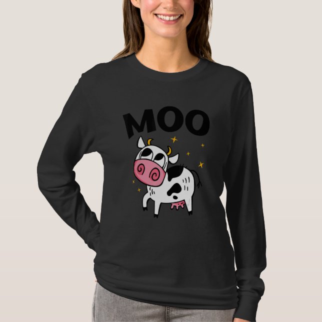 Camiseta Moo Graphic Agriculture Agriculteur Farmer Tractor (Frente)