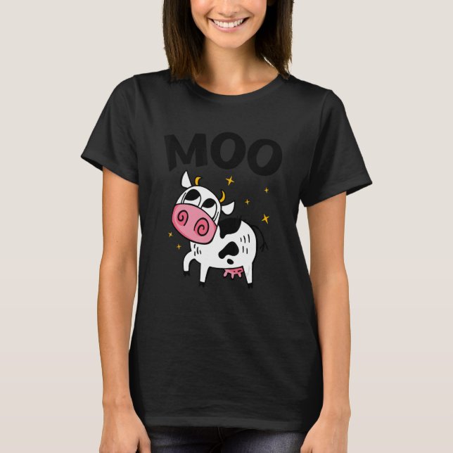 Camiseta Moo Graphic Agriculture Agriculteur Farmer Tractor (Frente)