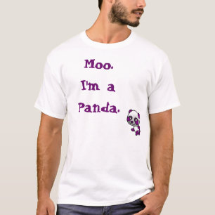 Camiseta "Moo.I am t-shirt de uma panda"