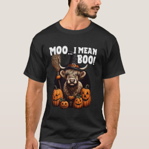 Camiseta Moo I Quer Dizer Boo Engraçado Vaca do Planalto no