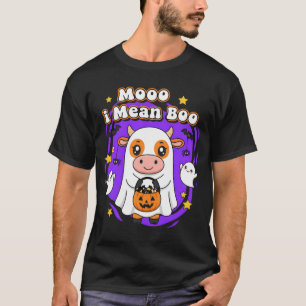 Camiseta Moo I Quer Dizer Boo Witch Scottish Highland Cow H