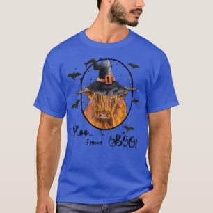 Camiseta Moo I Quero Dizer Boo Cute Halloween Vaca Western