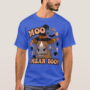 Camiseta Moo quero dizer duas bonitas vacas do Halloween We