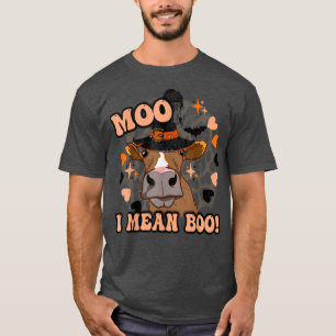 Camiseta Moo quero dizer duas bonitas vacas do Halloween We