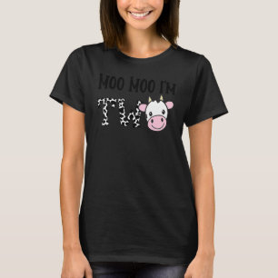 Camiseta Moo, sou vovó de dois anos de aniversário.