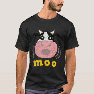 Camiseta Moo Vaca Animais De Criação Engraçados Agricultore