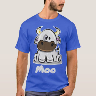 Camiseta Moo Vaca Farmante Engraçado Vaca Para Adultos Meni