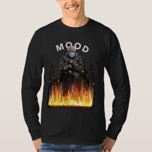 Camiseta Mood Engraçado Bernie Sanders Mittens Flames Meme