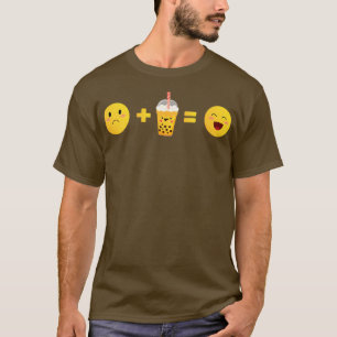Camiseta Mood milk Tea Face Math Emoticon Sadboi Smile Tren