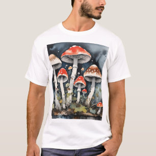 Camiseta Moody Mushroom Watercolor