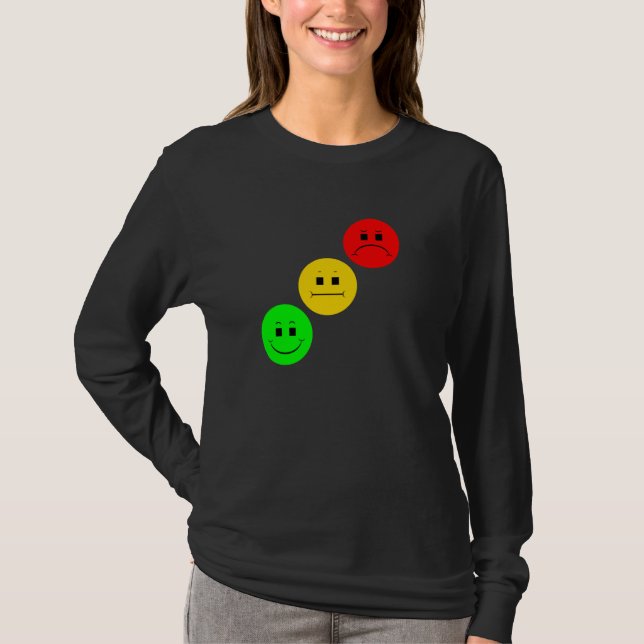 Camiseta Moody Stoplight Diagonal Stop Light Faces Traffic (Frente)