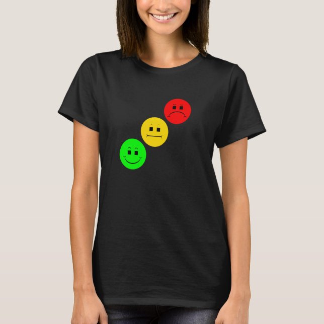 Camiseta Moody Stoplight Diagonal Stop Light Faces Traffic (Frente)