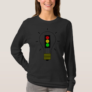 Camiseta Moody Stoplight Lightbulb Stop Light Faces Traffic