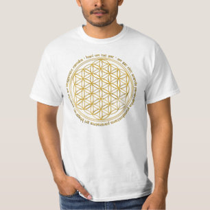 Camiseta Moola Mantra, flor da vida/
